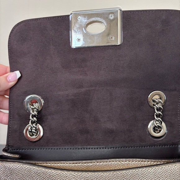 NWOT Coach Cassidy Crossbody Purse in Platinum Silver Metallic Leather - Picture 11 of 16